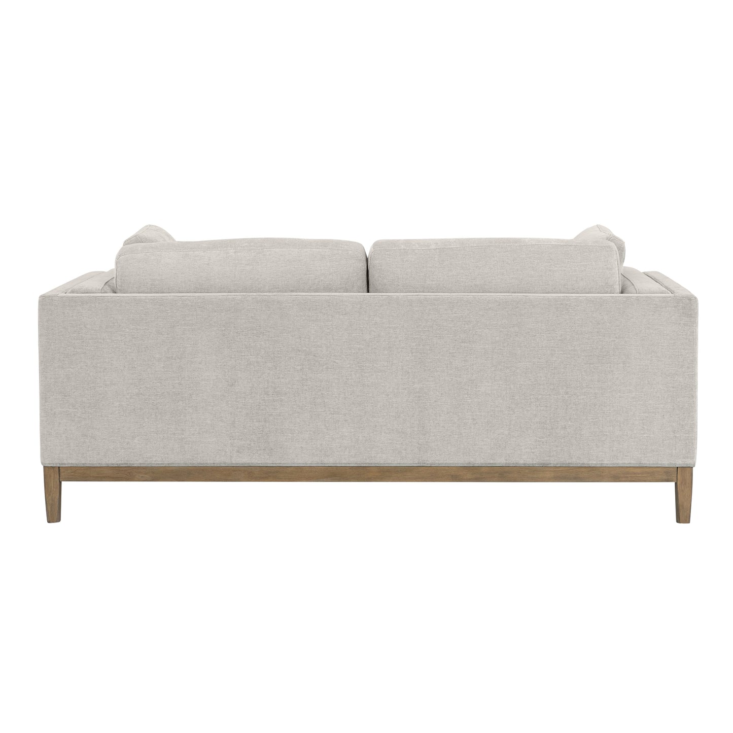 Canapé en tissu Renee avec base en bois, gris clair