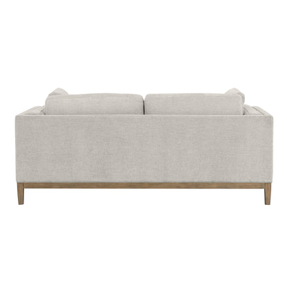 Canapé en tissu Renee avec base en bois, gris clair