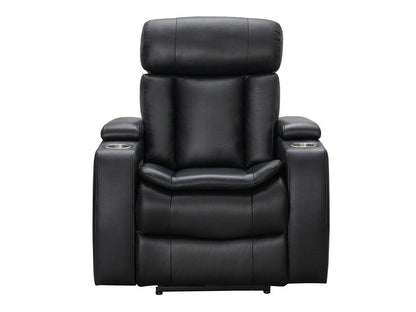 Fauteuil inclinable électrique Zayne en cuir noir