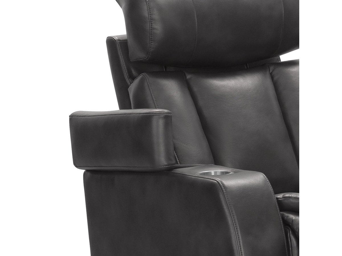 Fauteuil inclinable électrique Zayne en cuir gris