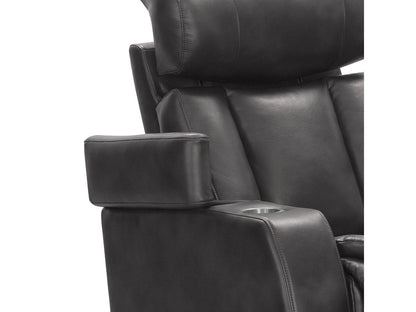 Fauteuil inclinable électrique Zayne en cuir gris