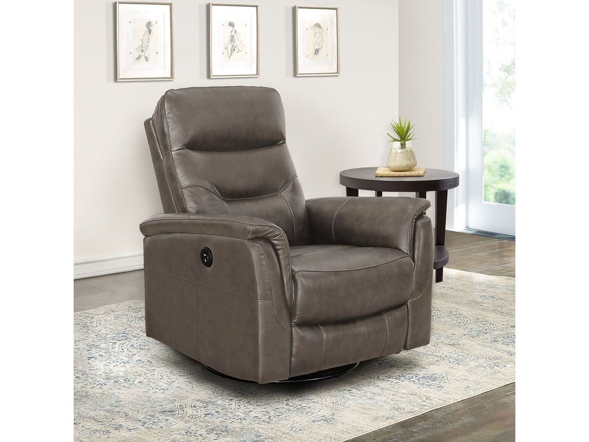 Fauteuil inclinable électrique Palermo® en cuir gris