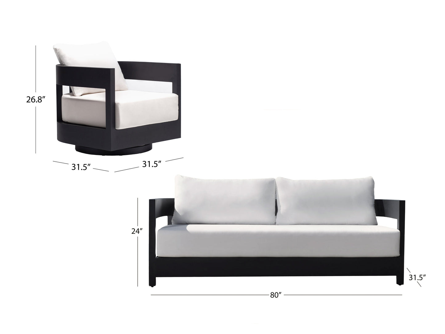 Canapés et fauteuils pivotants d'extérieur Santino®