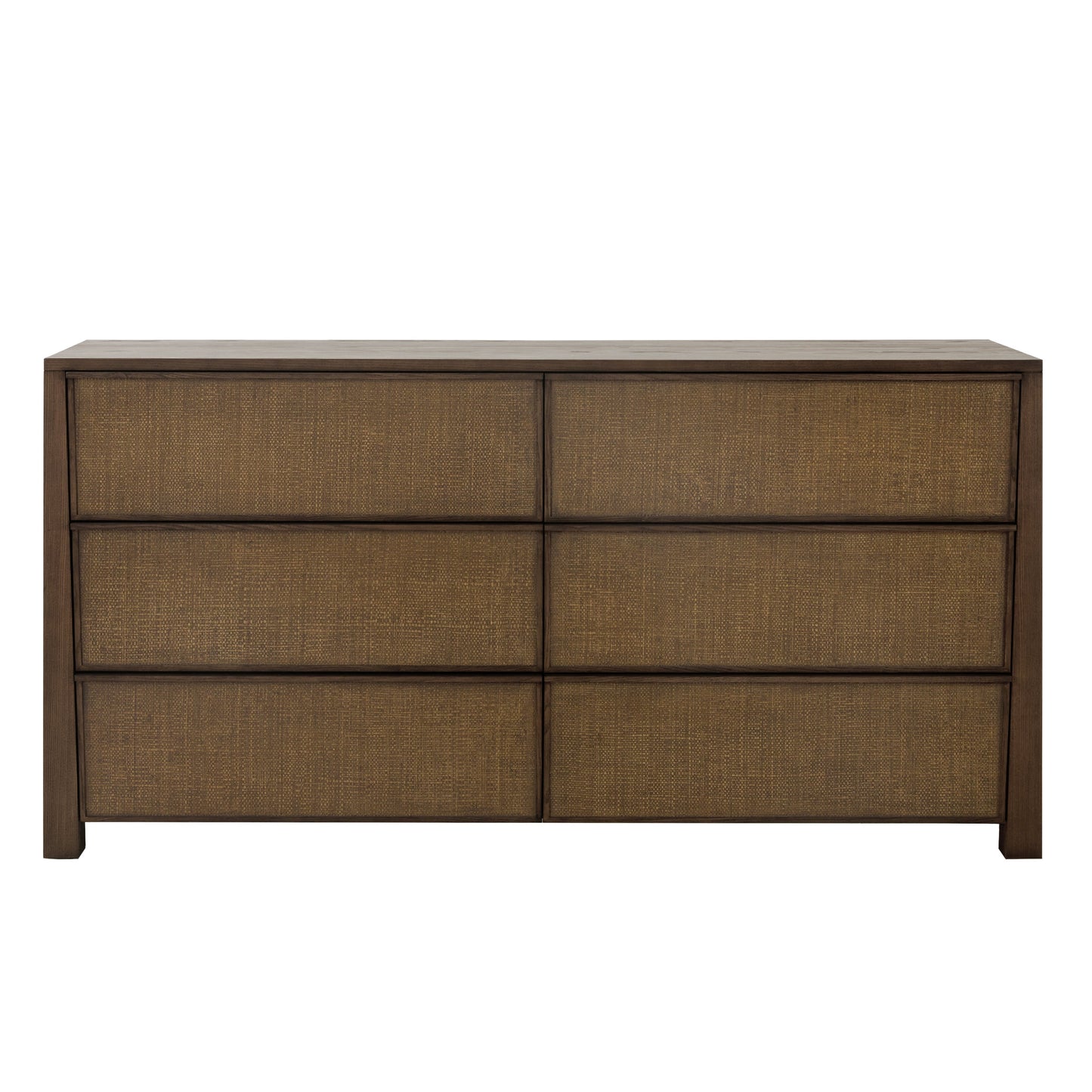 Commode JoJo Fletcher Sawyer en chêne et tissu d'herbe, marron