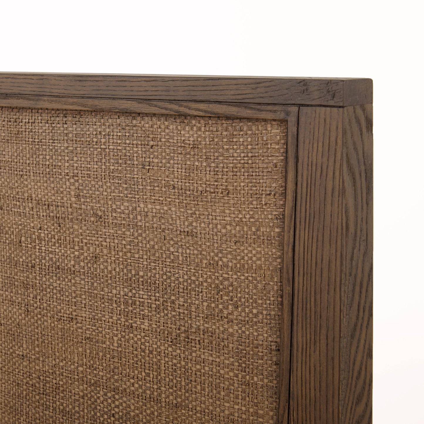 Lit JoJo Fletcher Sawyer en chêne et fibres végétales, marron - King