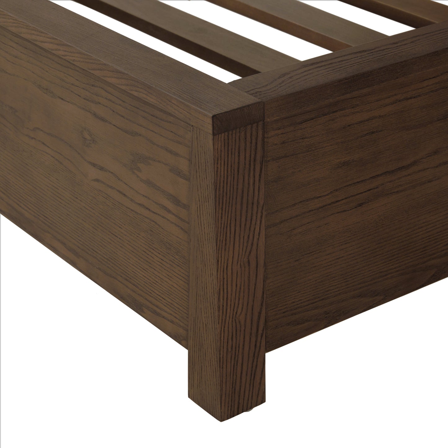 Lit JoJo Fletcher Sawyer en chêne et fibres végétales, marron - King