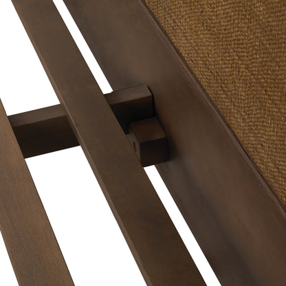 Lit JoJo Fletcher Sawyer en chêne et fibres végétales, marron - King