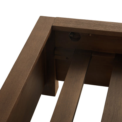 Lit JoJo Fletcher Sawyer en chêne et fibres végétales, marron - Queen