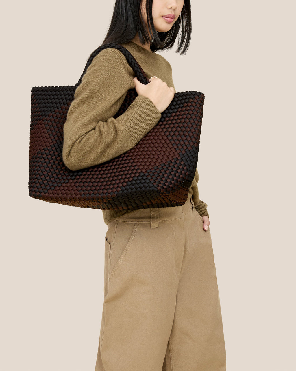 Grand sac fourre-tout à carreaux St. Barths | Siena