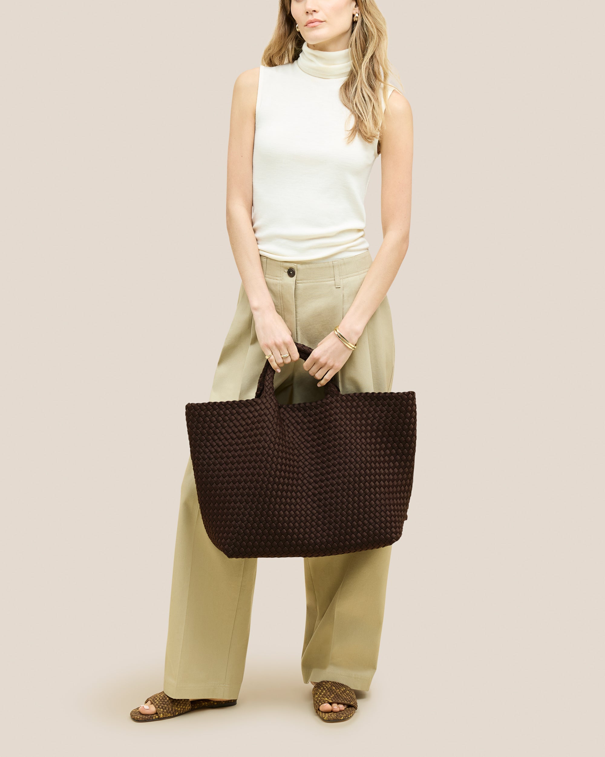 Grand sac fourre-tout St. Barths | Chocolat