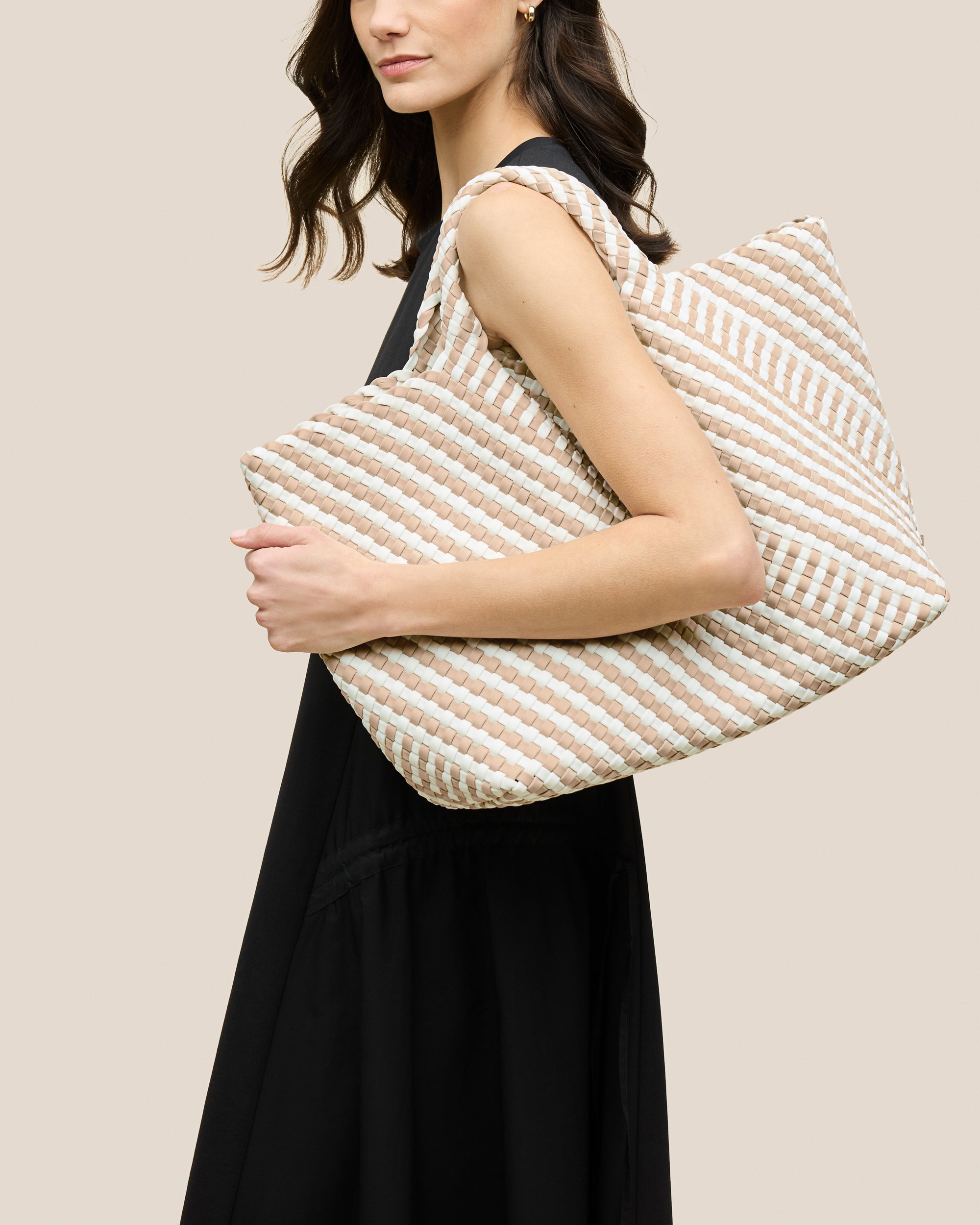 Grand sac fourre-tout rayé géométrique St. Barth | Mykonos