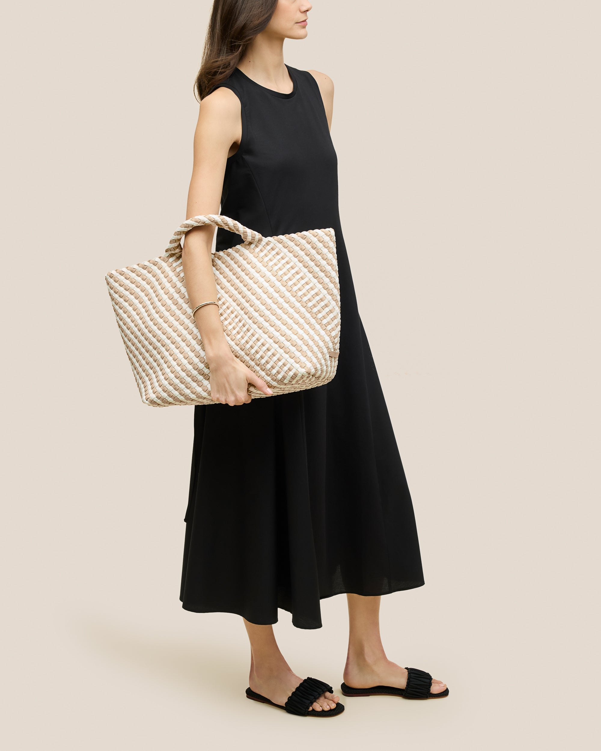 Grand sac fourre-tout rayé géométrique St. Barth | Mykonos