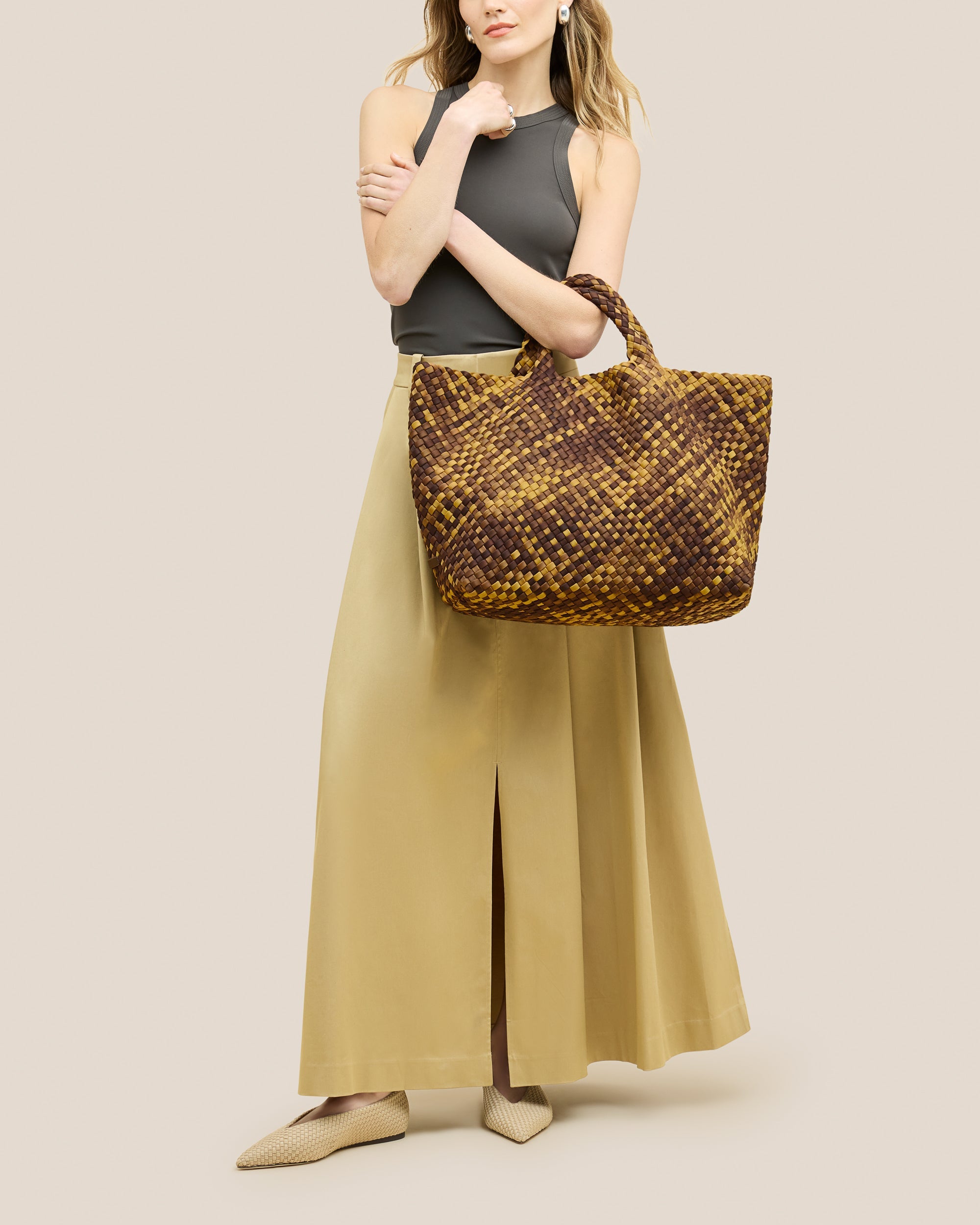 Grand sac fourre-tout St. Barths aquarelle | Écaille de tortue
