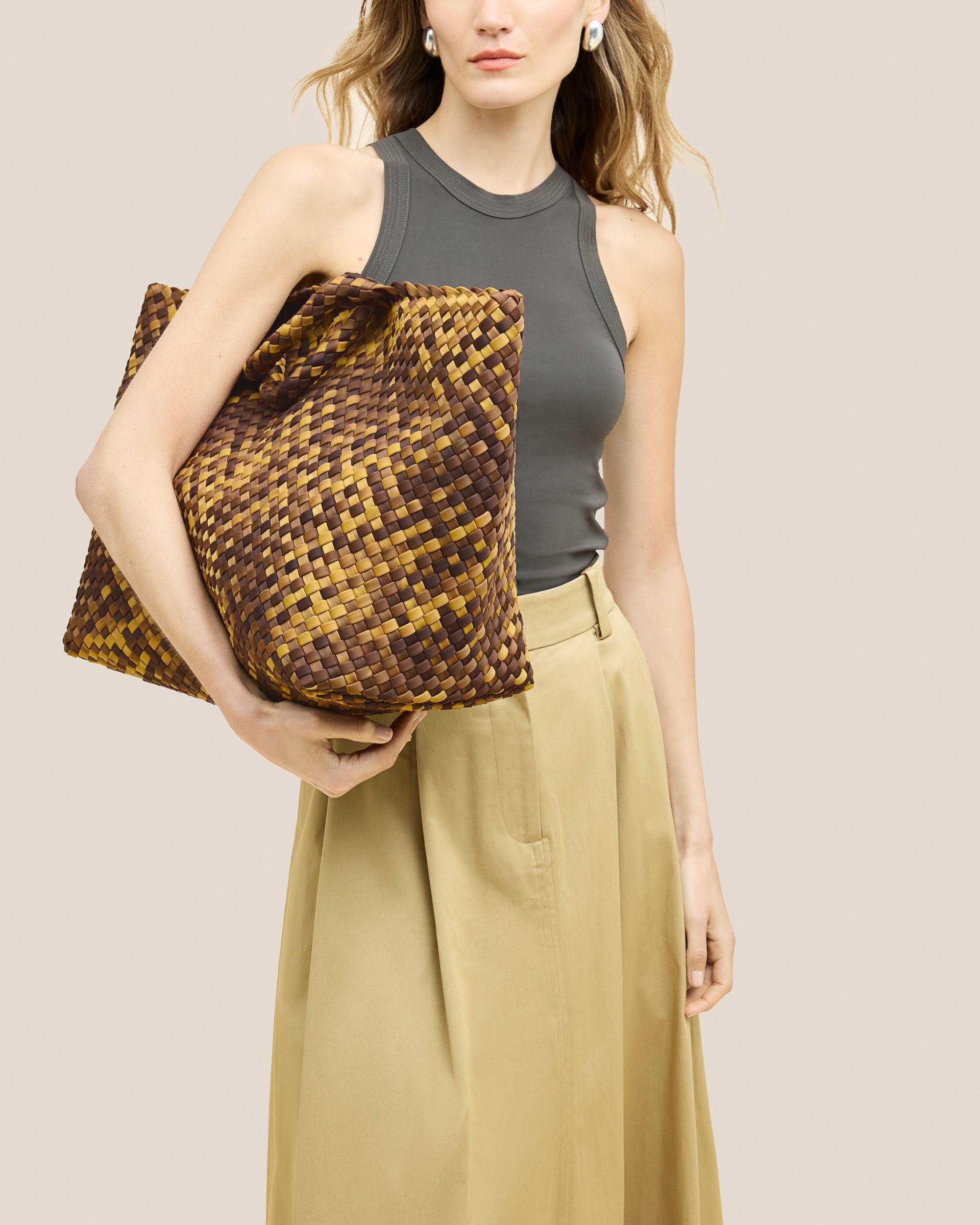 Grand sac fourre-tout St. Barths aquarelle | Écaille de tortue