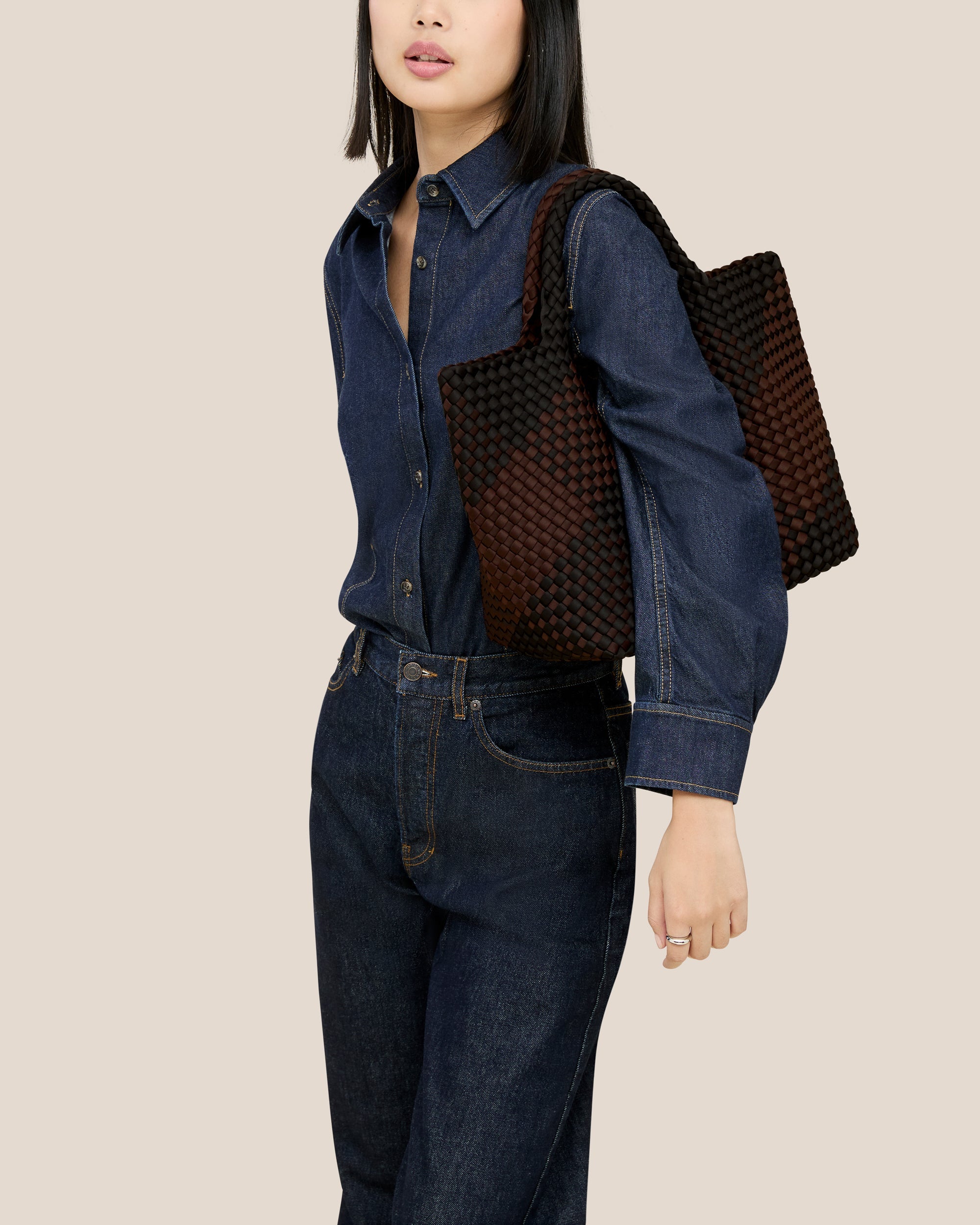 Sac fourre-tout moyen à carreaux St. Barths | Siena