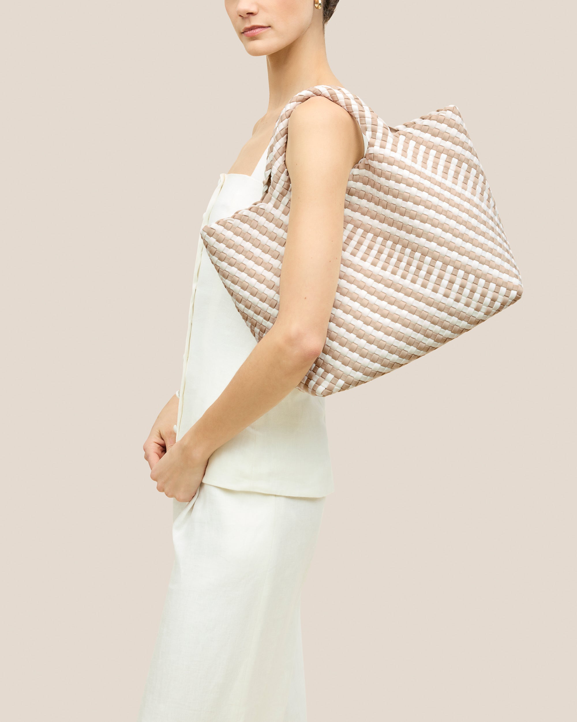 Sac fourre-tout moyen St. Barths à rayures géométriques | Mykonos