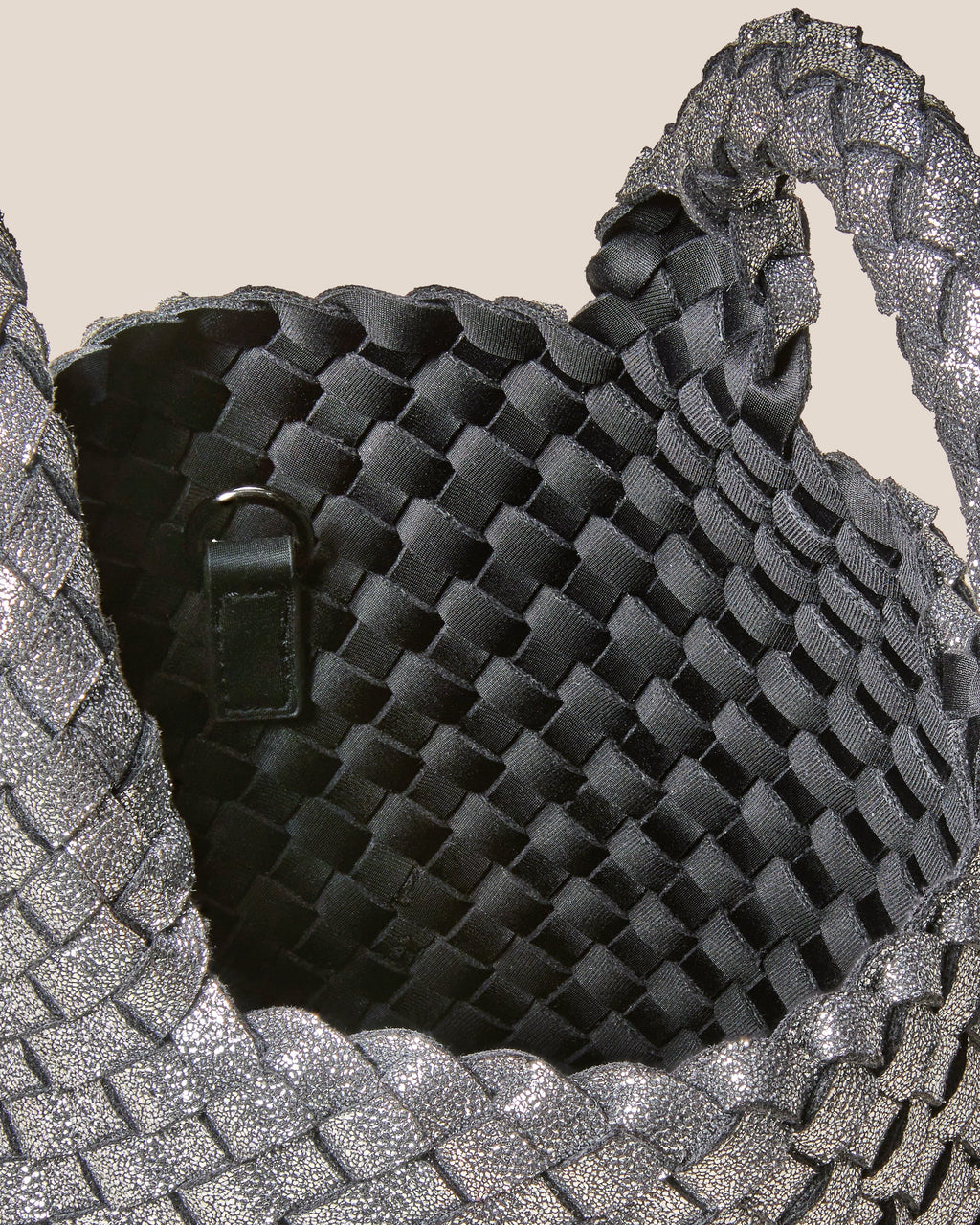 Petit cabas St. Barths métallisé | Titane