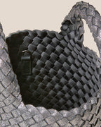 Petit cabas St. Barths métallisé | Titane