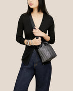 Petit cabas St. Barths métallisé | Titane