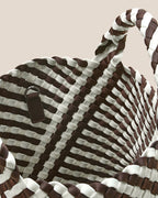 Petit cabas St. Barths à rayures géométriques | Roma