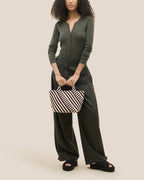 Petit cabas St. Barths à rayures géométriques | Roma