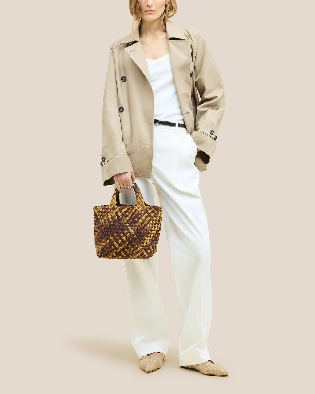 Petit cabas St. Barths aquarelle | Écaille de tortue