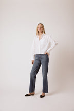 Chemise courte Coco T.Line | Popeline blanche