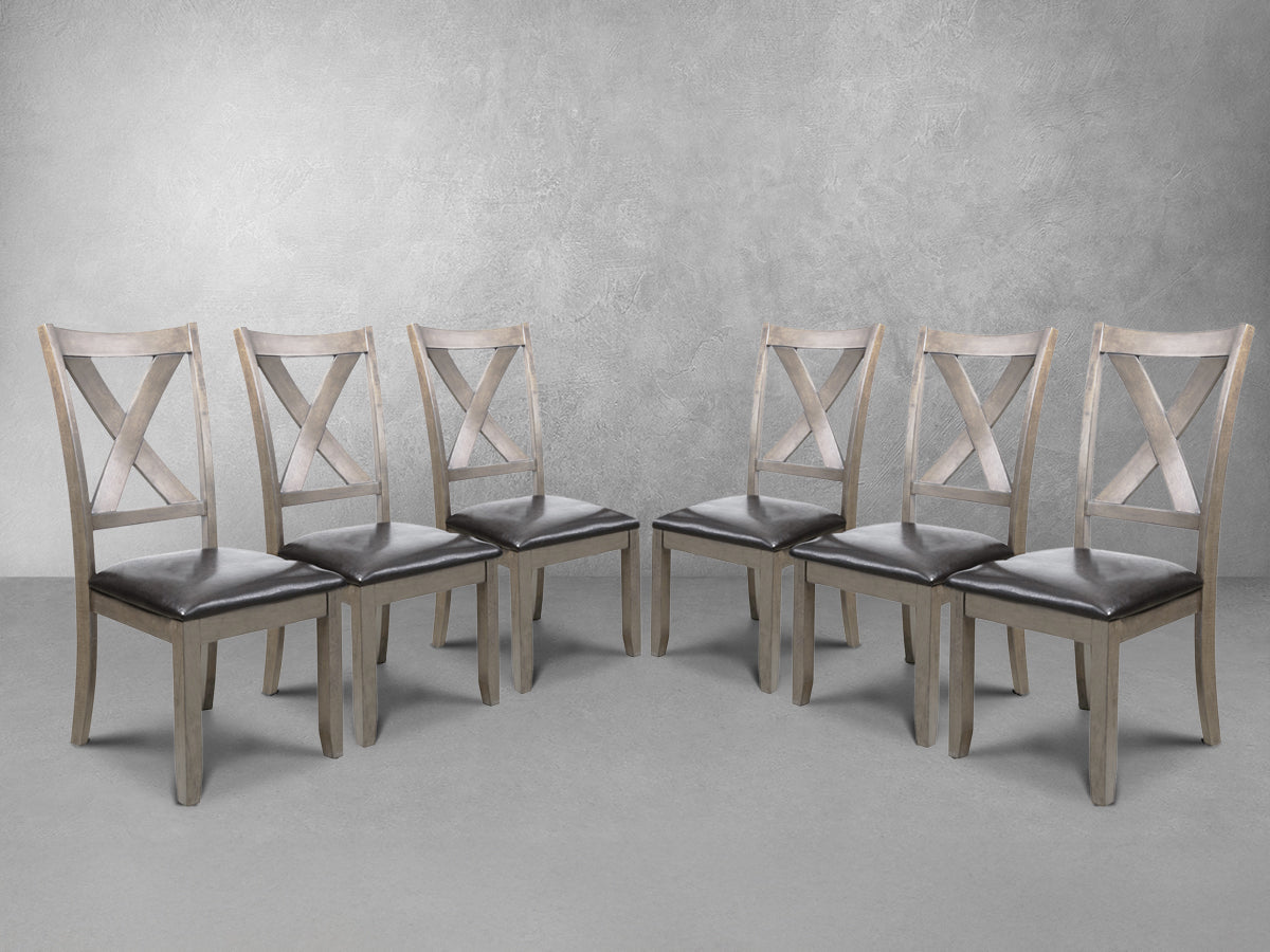 Chaises de salle à manger Theodore (lot de 6) - Gris