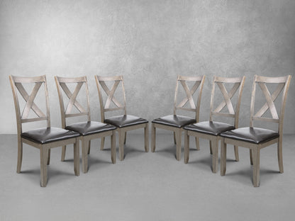 Chaises de salle à manger Theodore (lot de 6) - Gris