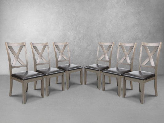 Chaises de salle à manger Theodore (lot de 6) - Gris