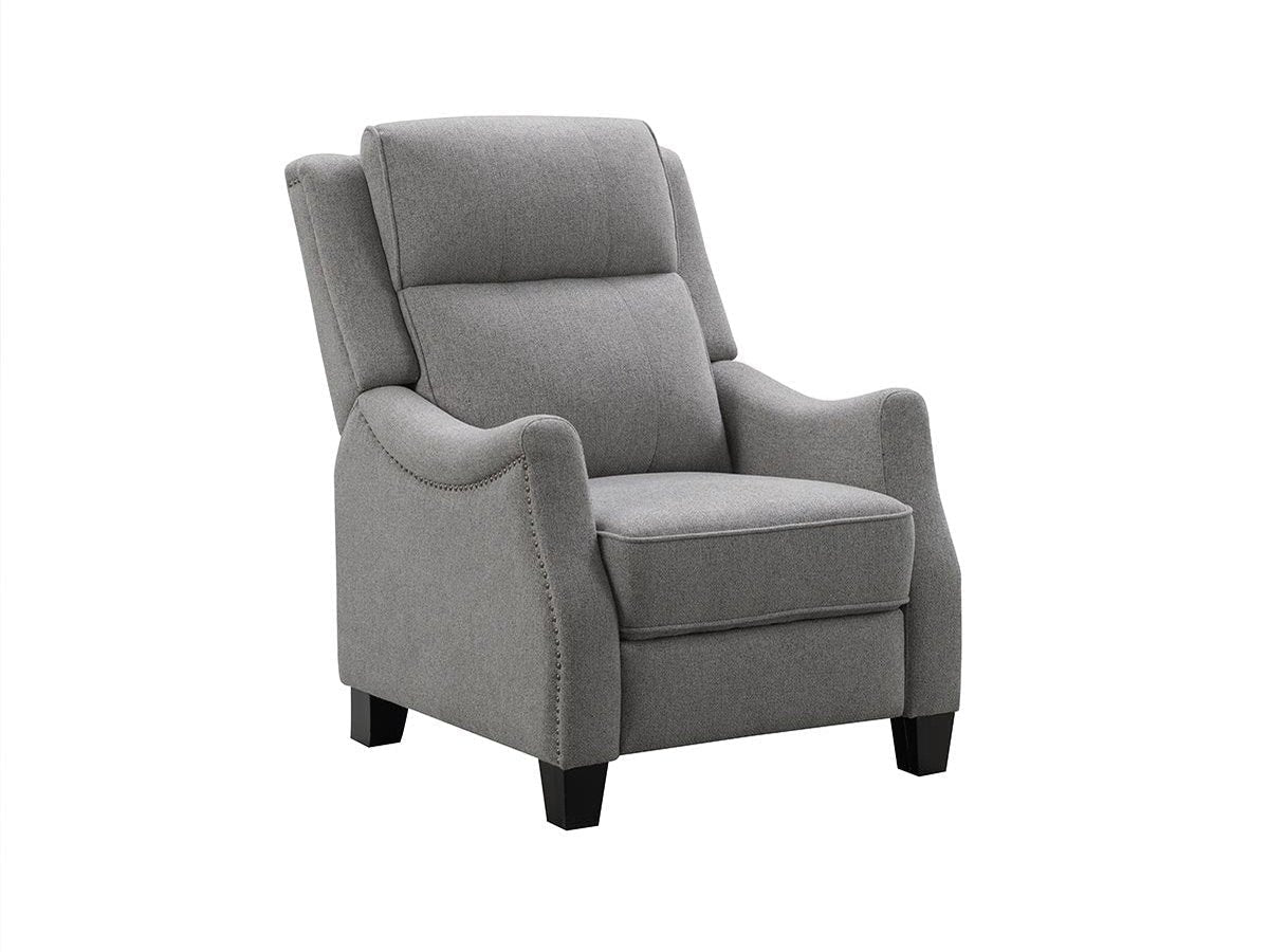 Fauteuil inclinable Calvin en tissu capitonné - Gris