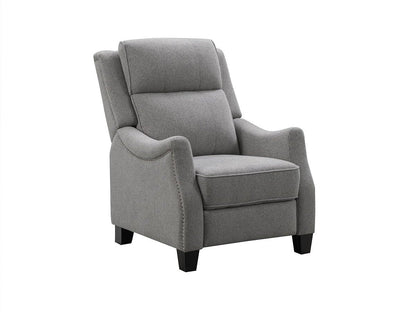 Fauteuil inclinable Calvin en tissu capitonné - Gris
