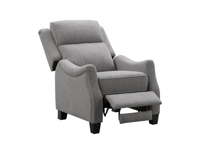 Fauteuil inclinable Calvin en tissu capitonné - Gris