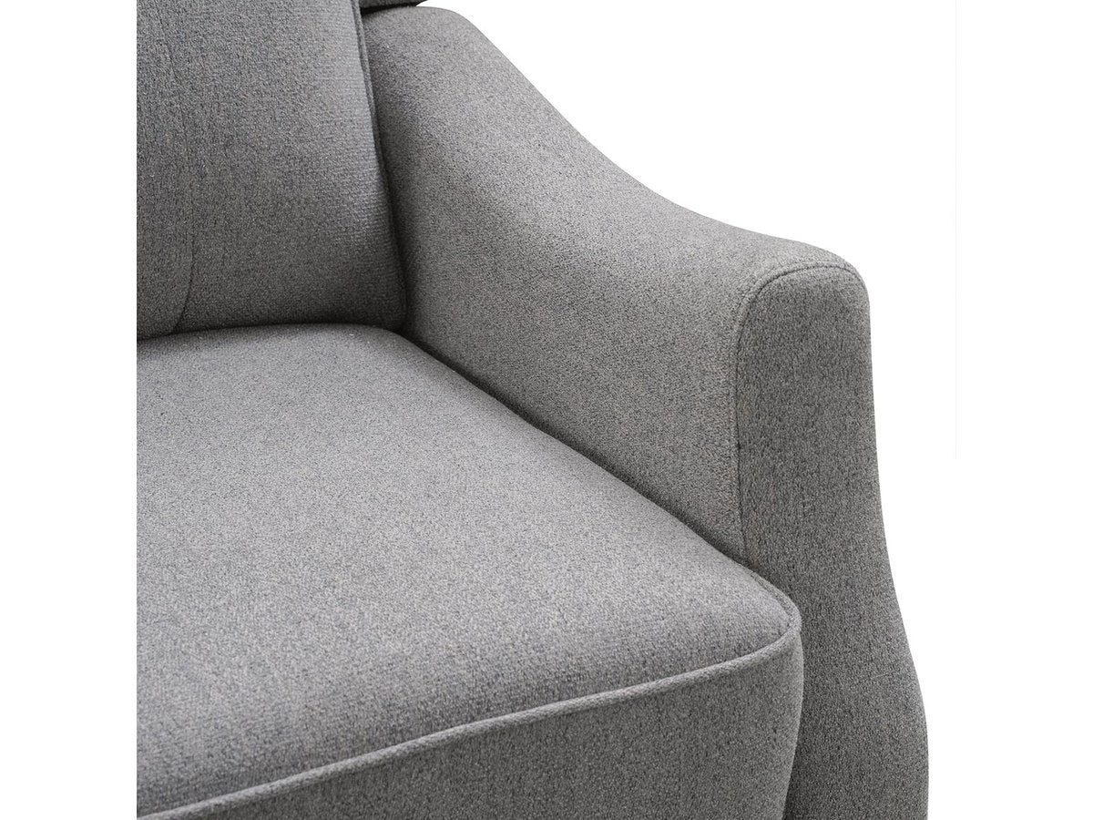 Fauteuil inclinable Calvin en tissu capitonné - Gris