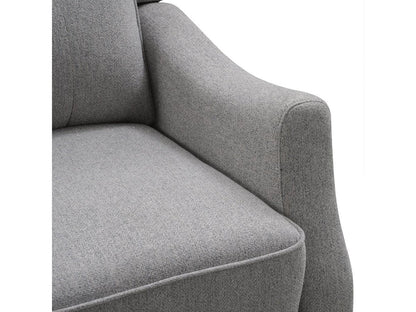 Fauteuil inclinable Calvin en tissu capitonné - Gris