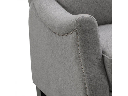 Fauteuil inclinable Calvin en tissu capitonné - Gris