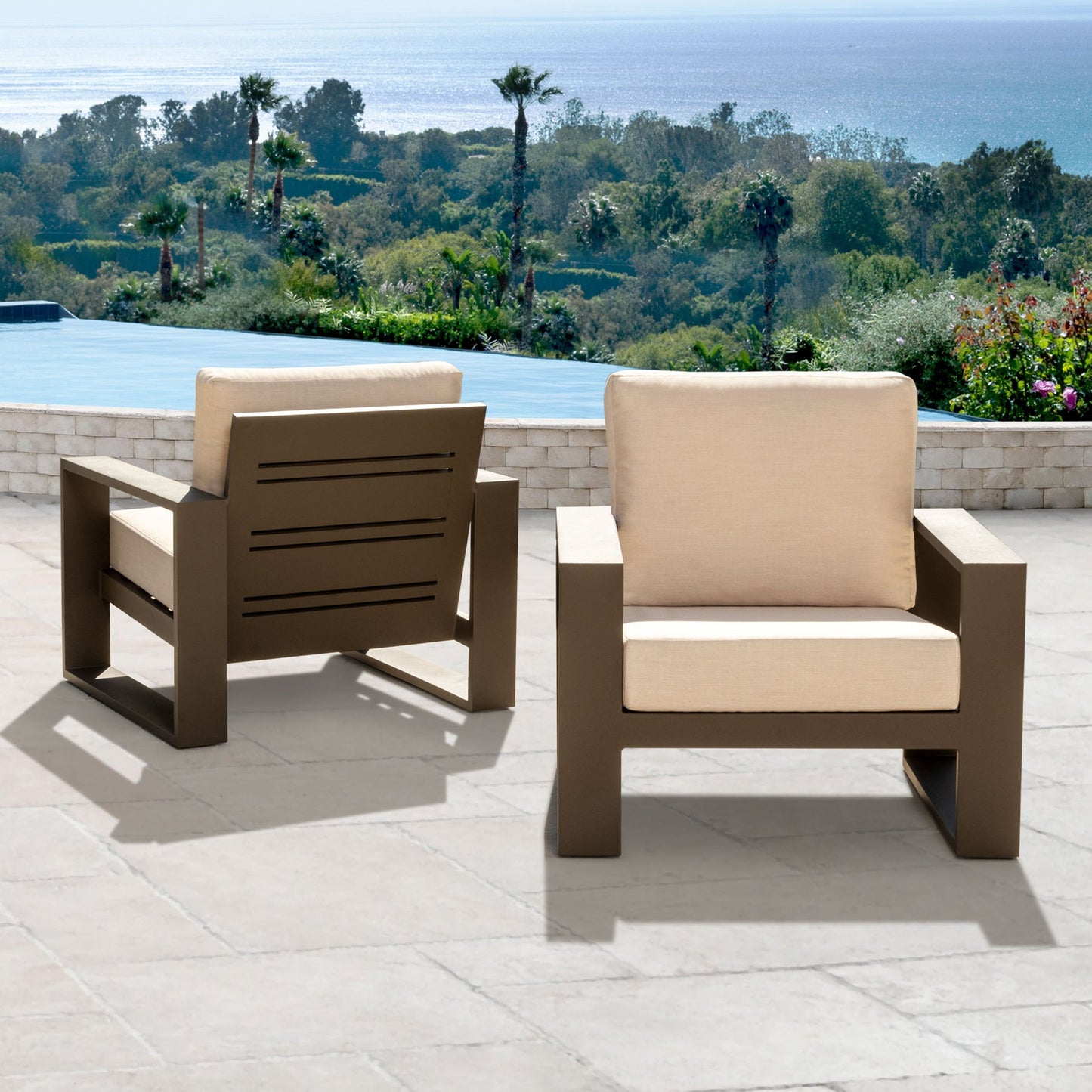 Ensemble de tables gigognes Torren 3 pièces - Beige