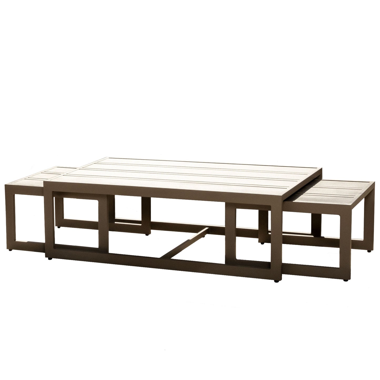 Ensemble de tables gigognes Torren 3 pièces - Beige