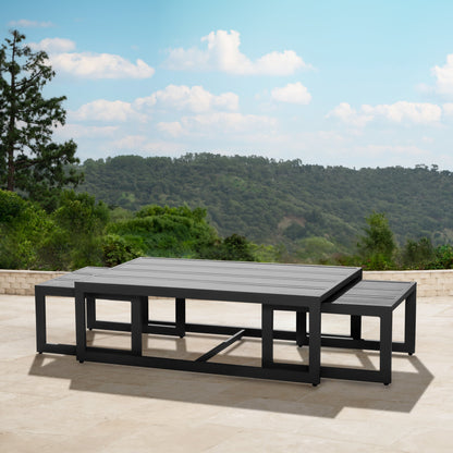 Ensemble de tables gigognes Torren 3 pièces - Blanc