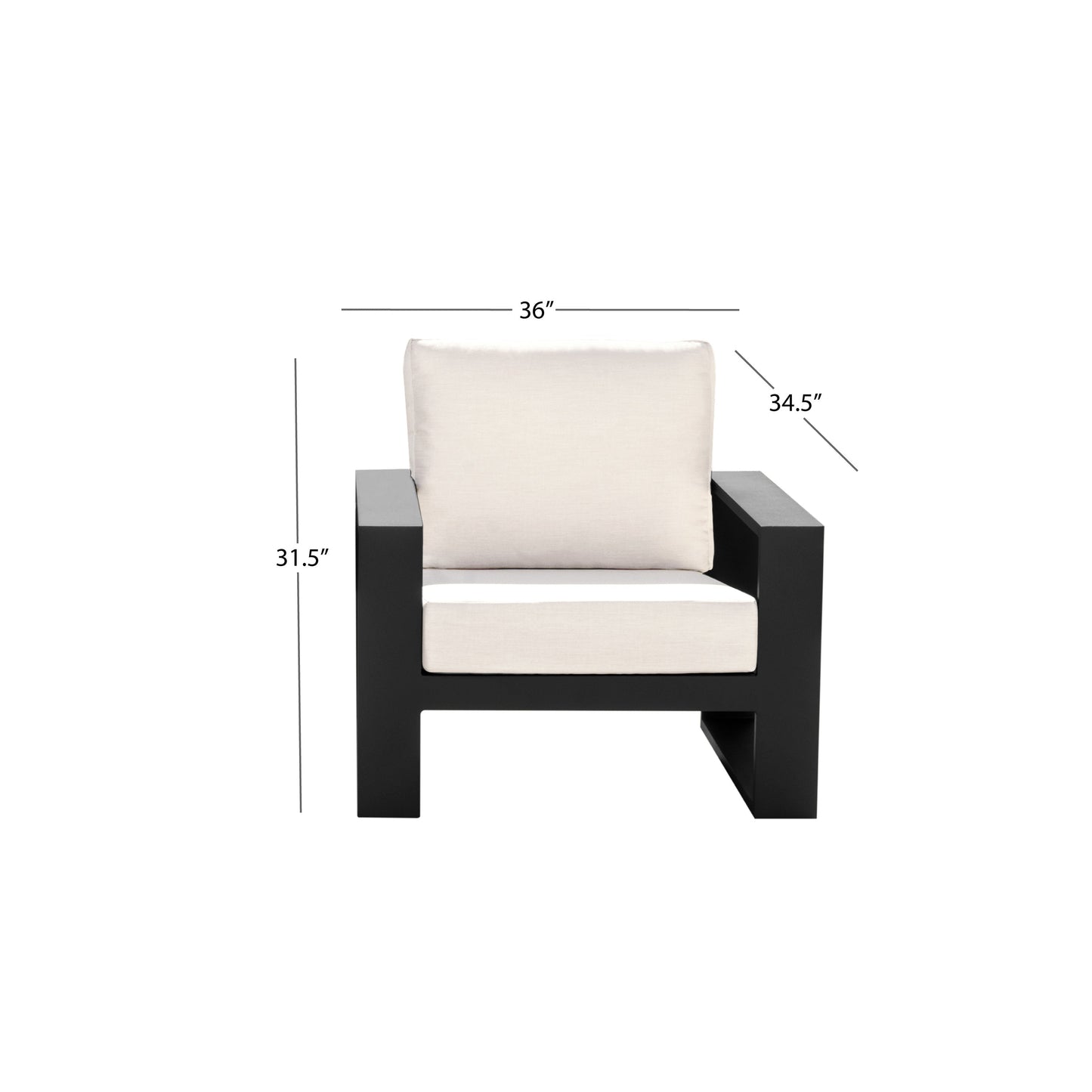 Fauteuil Torren (lot de 2) - Blanc