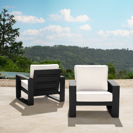 Fauteuil Torren (lot de 2) - Blanc