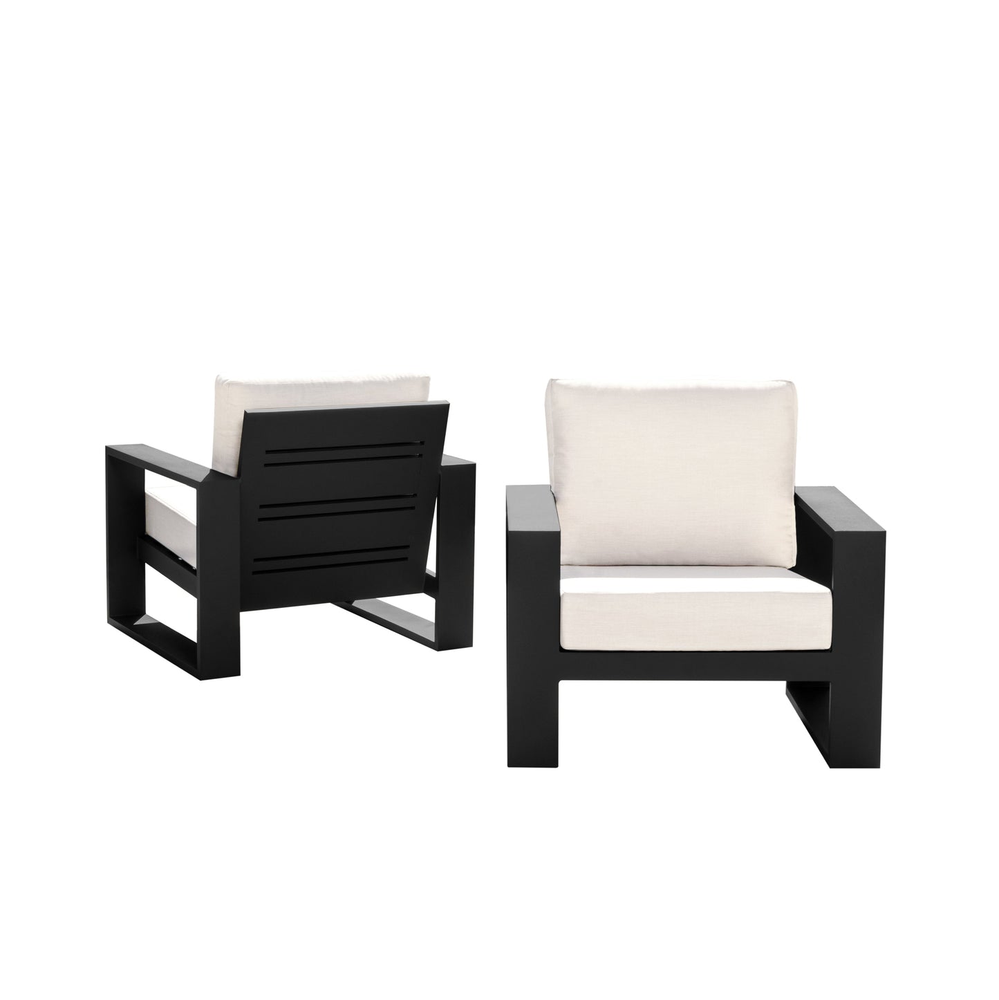 Fauteuil Torren (lot de 2) - Blanc