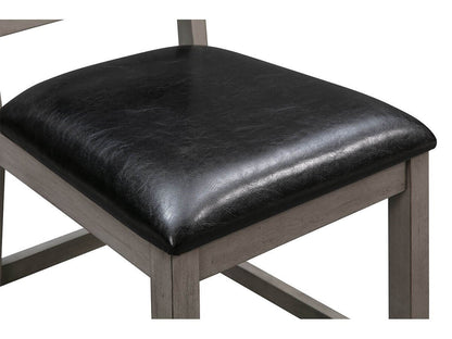 Ensemble de salle à manger Walker 5 pièces en bois, hauteur comptoir - Gris