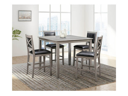 Table de comptoir haute Walker en bois - Grise