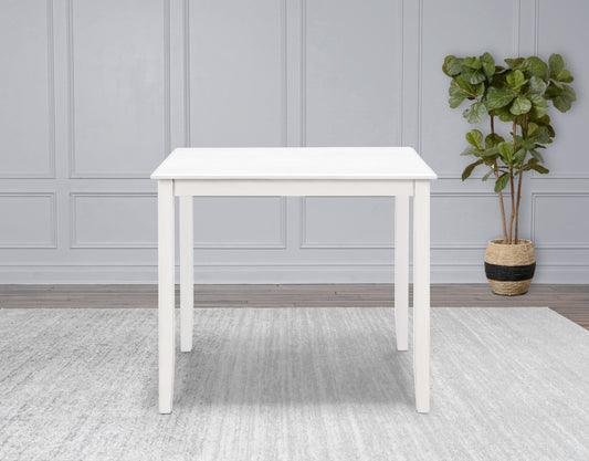 Table de comptoir haute Walker en bois - Blanche