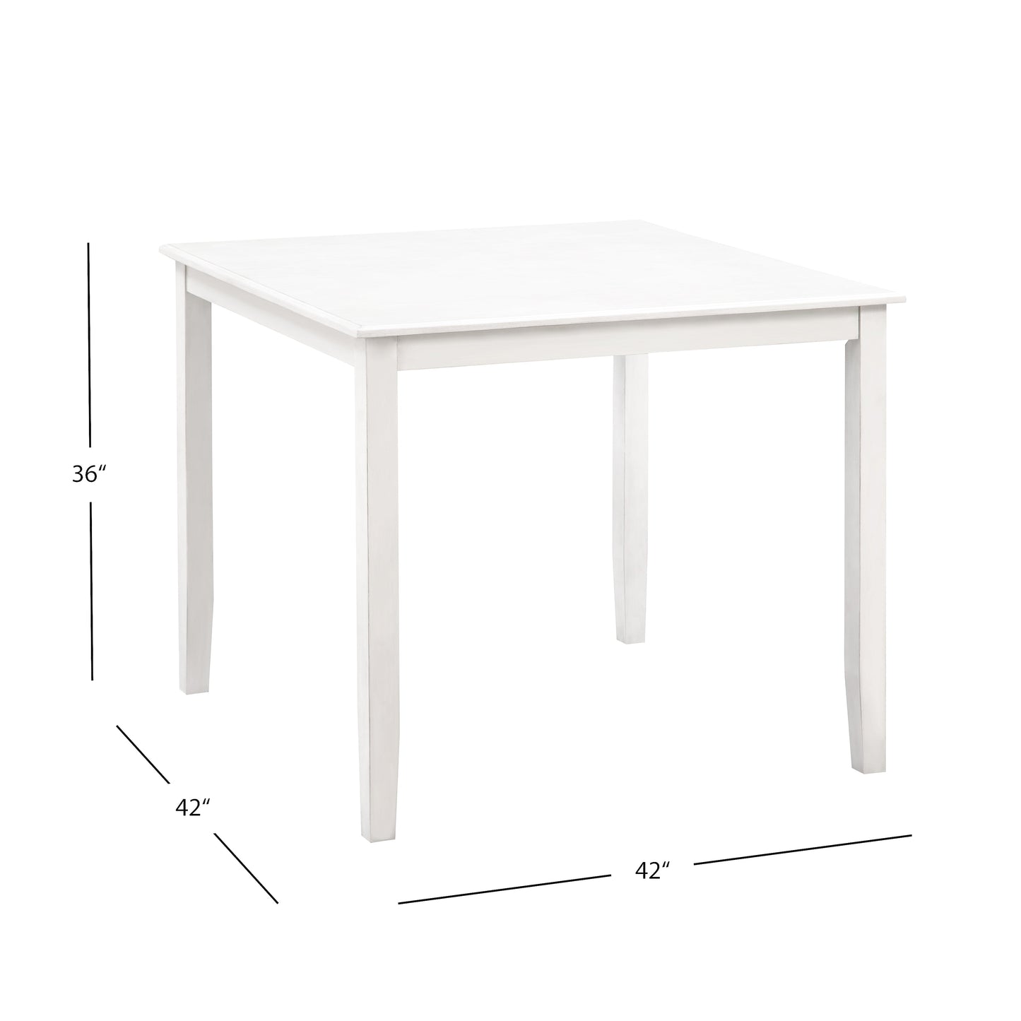 Table de comptoir haute Walker en bois - Blanche