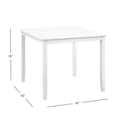 Table de comptoir haute Walker en bois - Blanche