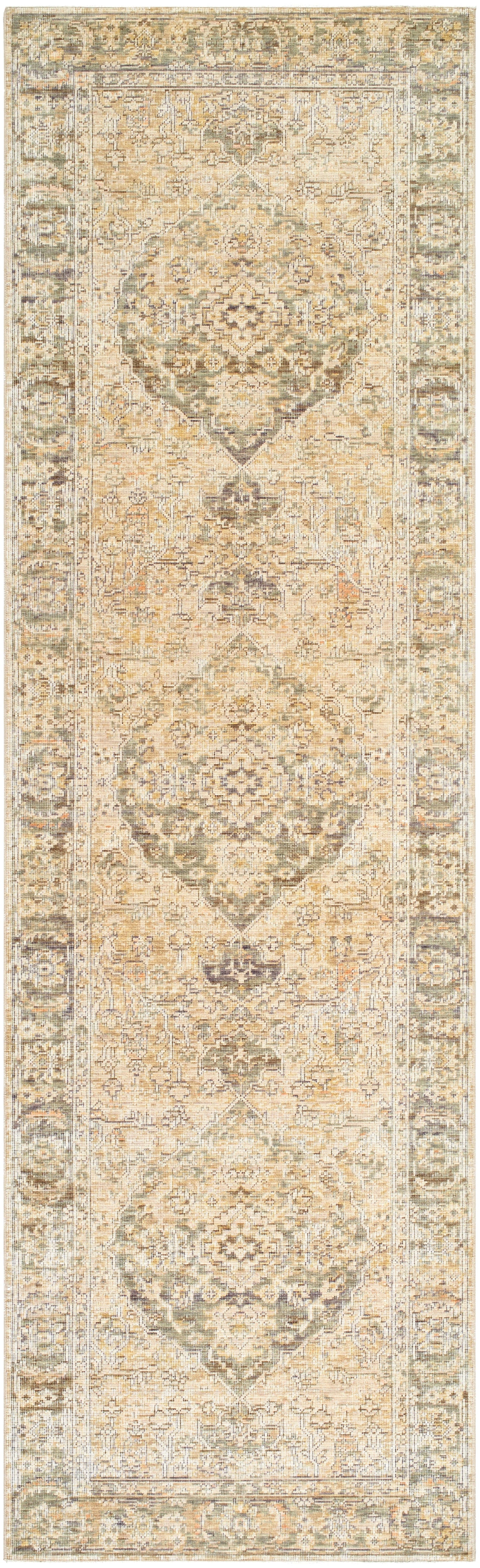 Tapis Becki Owens Renaissance fait main, corail et taupe