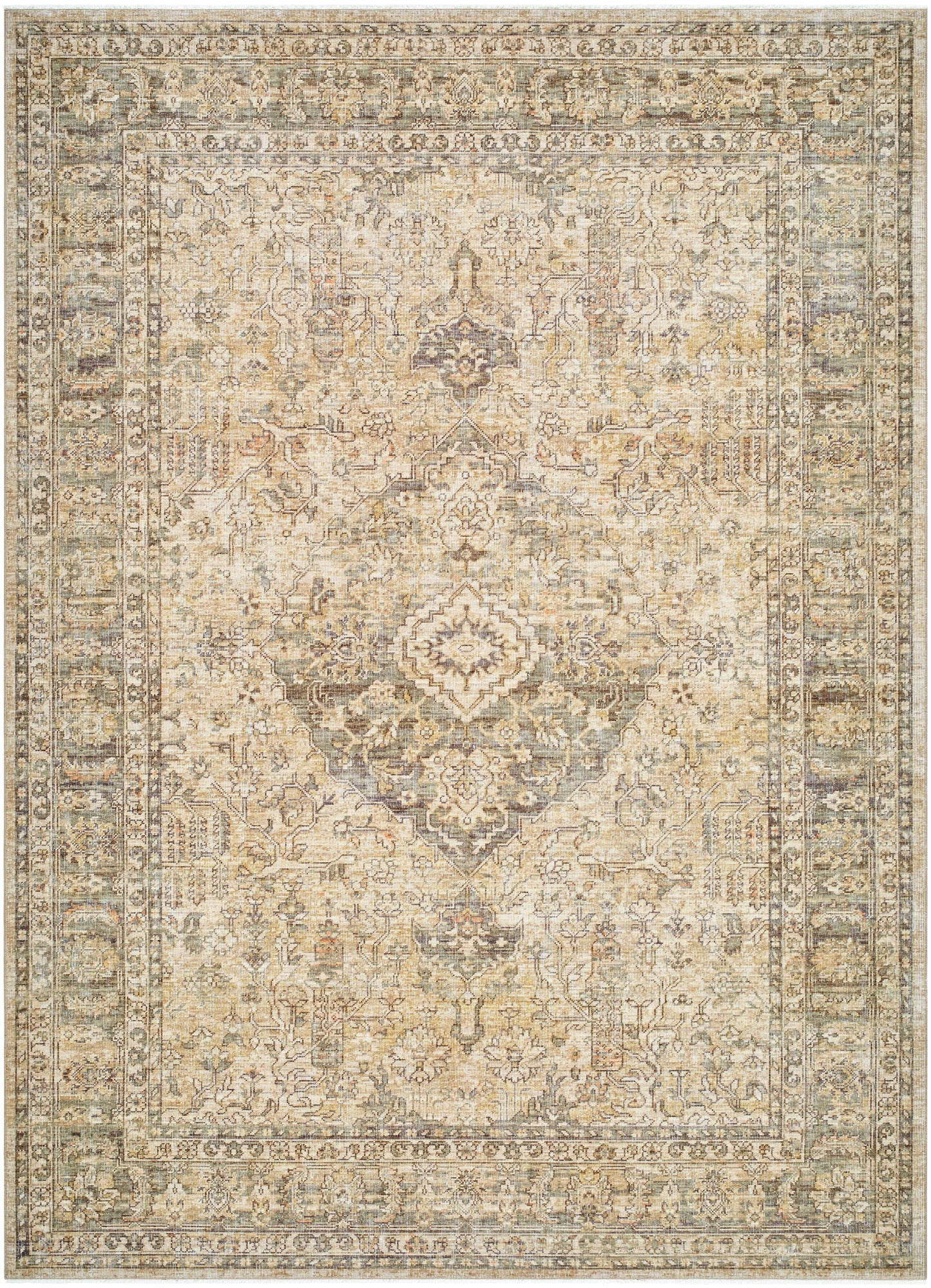 Tapis Becki Owens Renaissance fait main, corail et taupe