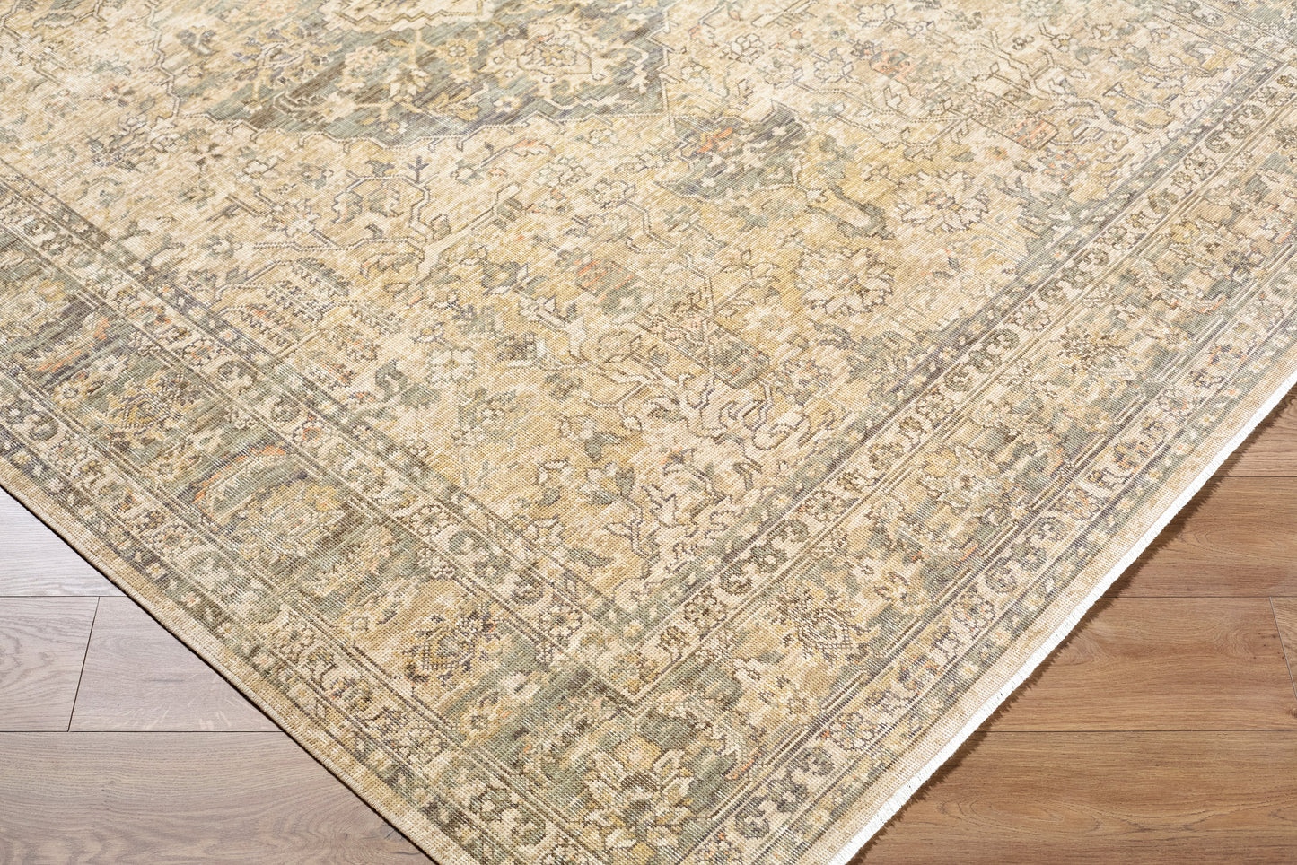 Tapis Becki Owens Renaissance fait main, corail et taupe